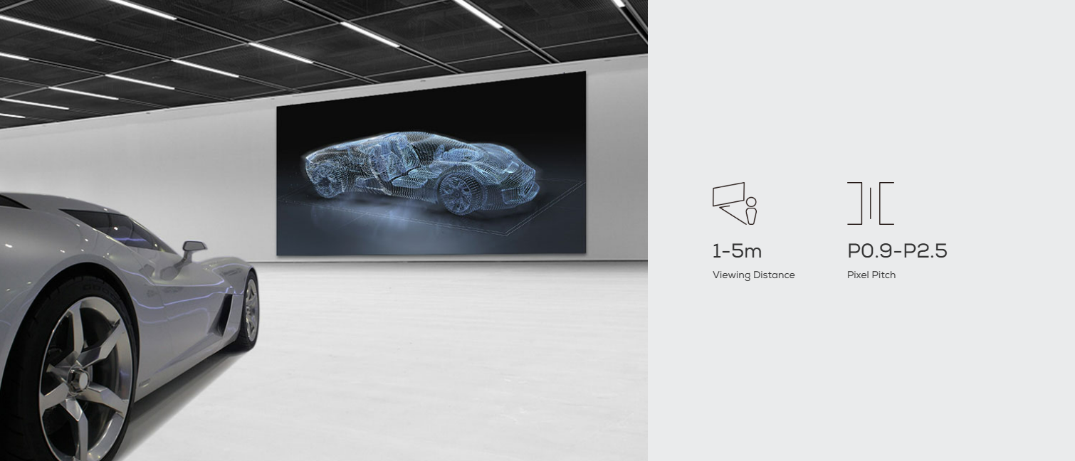 wide led for showroom